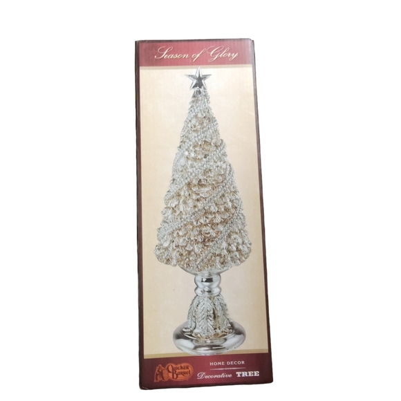 Vintage "Seasons of Glory" 14" Jewel Glimmer Christmas Tree by Cracker Barrel - Picture 7 of 7